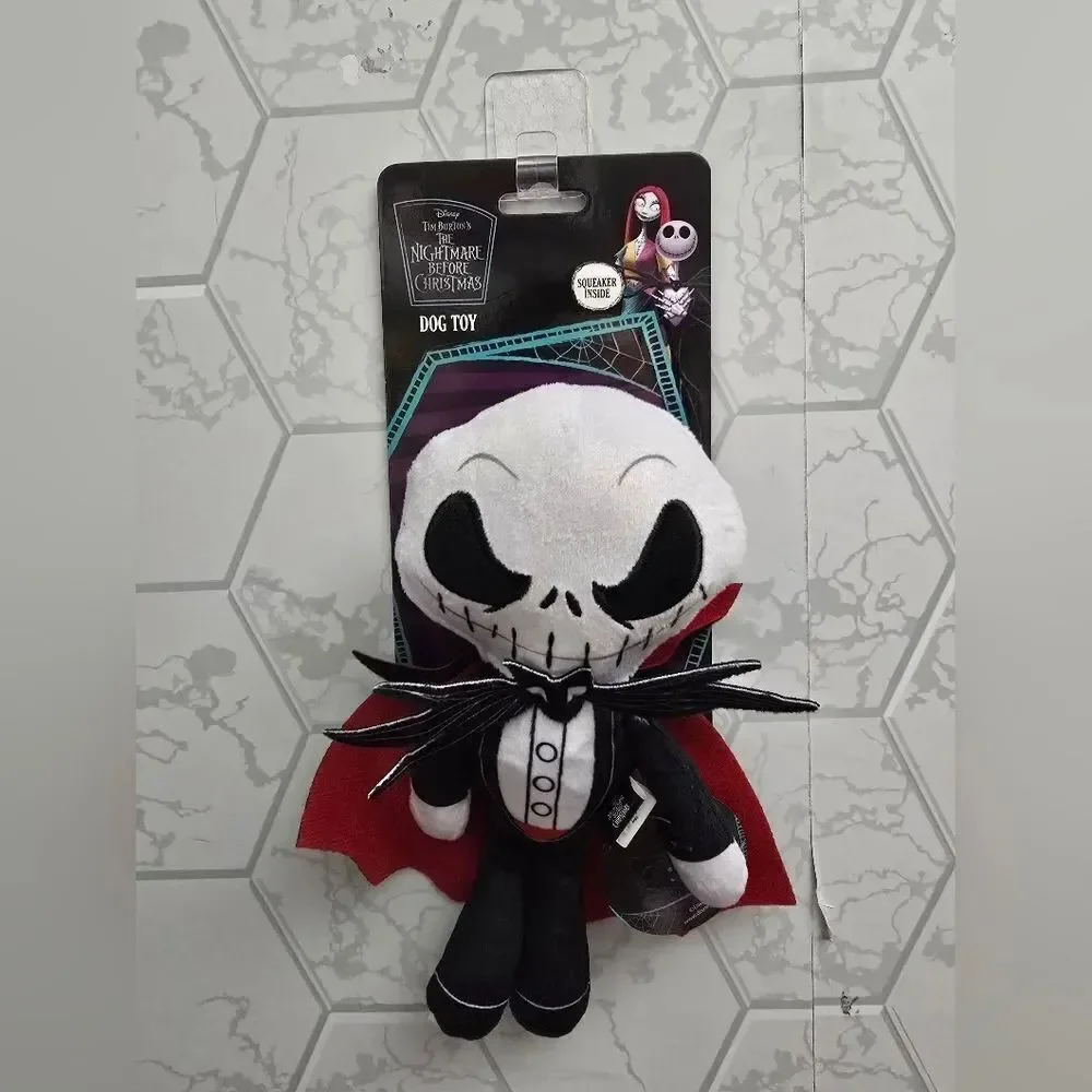 New Disney Nightmare Before Christmas Jack Dog Plush Squeaker Toy